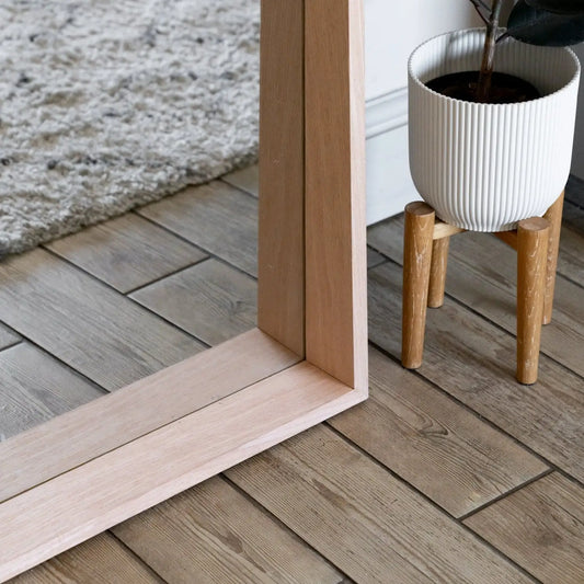 Hanaka - Full Length Natural Oak Rectangle Mirror - 200cm x 100cm