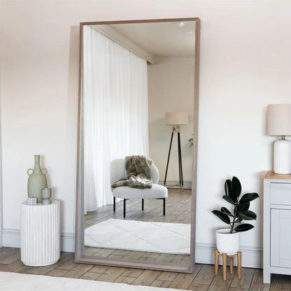Hanaka - Full Length Walnut Wood Rectangle Mirror - 200cm x 100cm