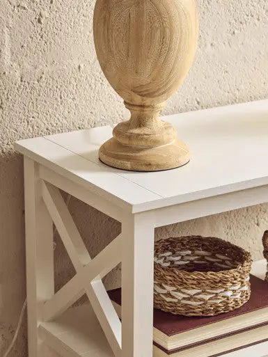 Heritage Two Shelf White Bookcase