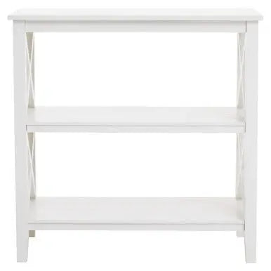 Heritage White Wooden 2 Tier Bookshelf with Cross Detail