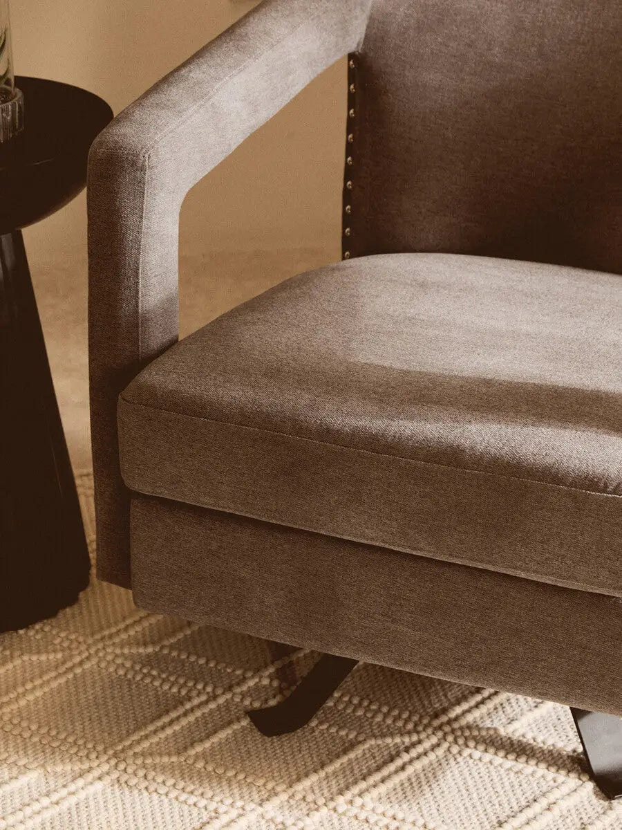 Hestia Ash Velvet Swivel Chair