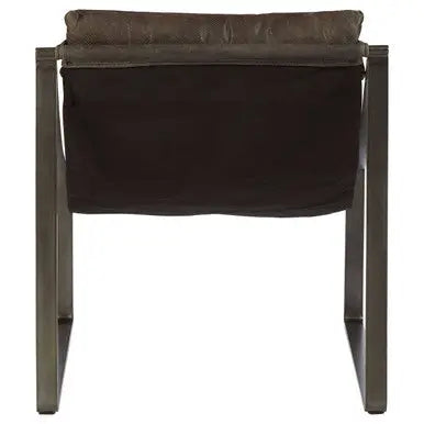 Hoxton Antique Black Leather Sling Chair