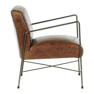 Hoxton Brown Leather Lounge Chair