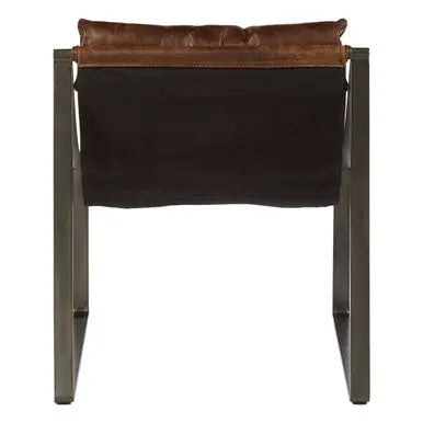 Hoxton Brown Leather Sling Chair