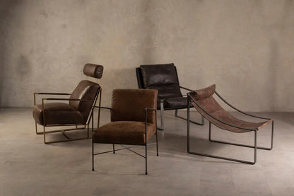 Hoxton Dark Brown Leather Lounge Chair