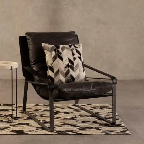 Hoxton Dark Brown Leather Lounge Chair