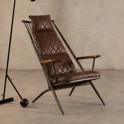 Hoxton Genuine Brown Leather Chair