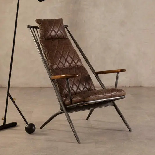 Hoxton Genuine Brown Leather Chair