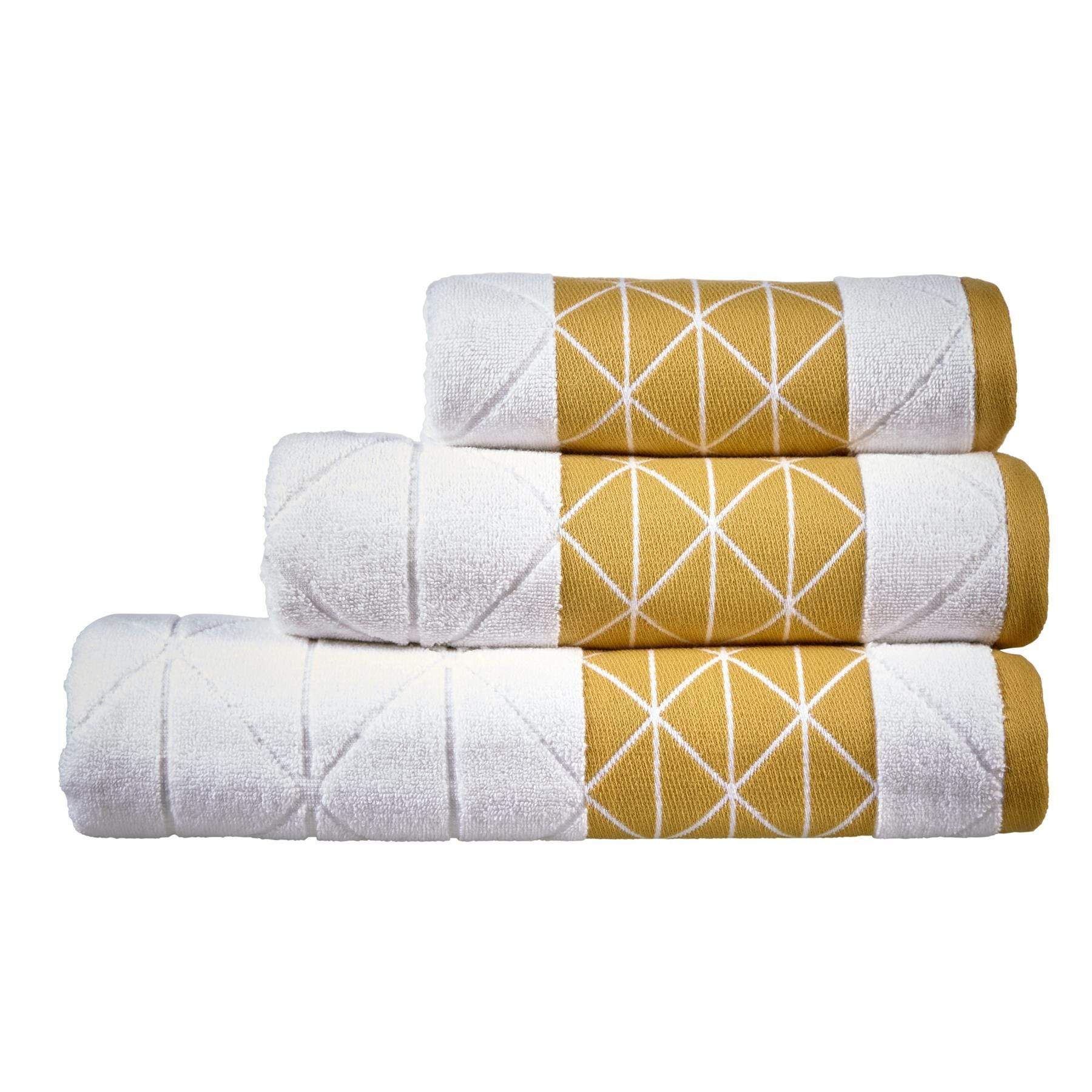 Inca Diamond Jacquard Luxury Soft Absorbent 600GSM Cotton Towels Bath Sheets Hand Towels Bath Towels Durable OEKO-TEX