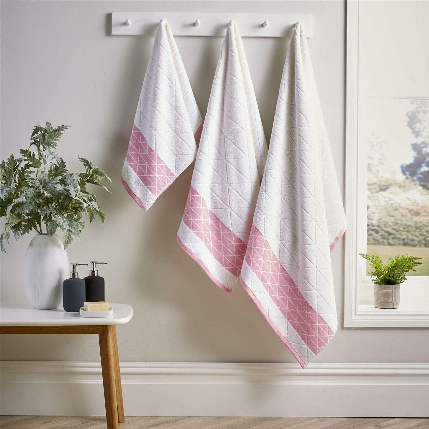 Inca Diamond Jacquard Luxury Soft Absorbent 600GSM Cotton Towels Bath Sheets Hand Towels Bath Towels Durable OEKO-TEX