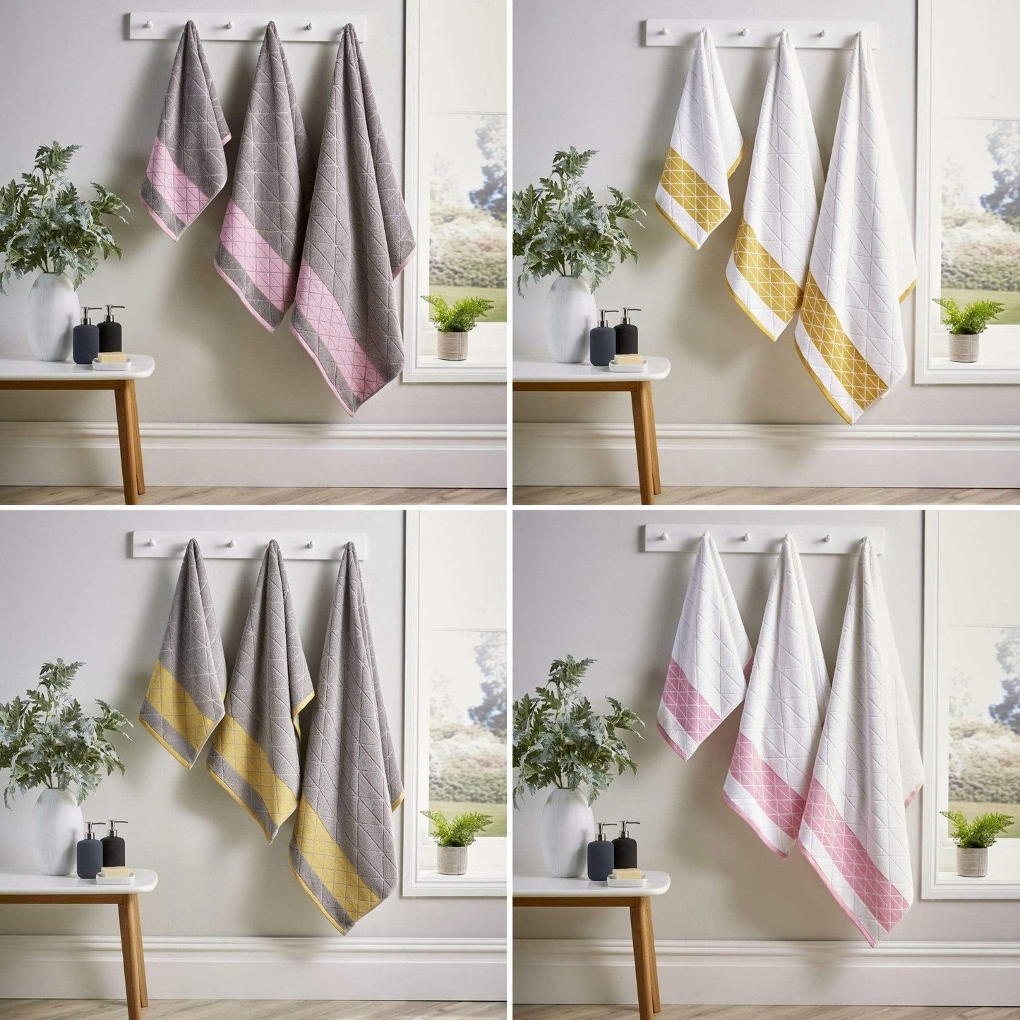 Inca Diamond Jacquard Luxury Soft Absorbent 600GSM Cotton Towels Bath Sheets Hand Towels Bath Towels Durable OEKO-TEX