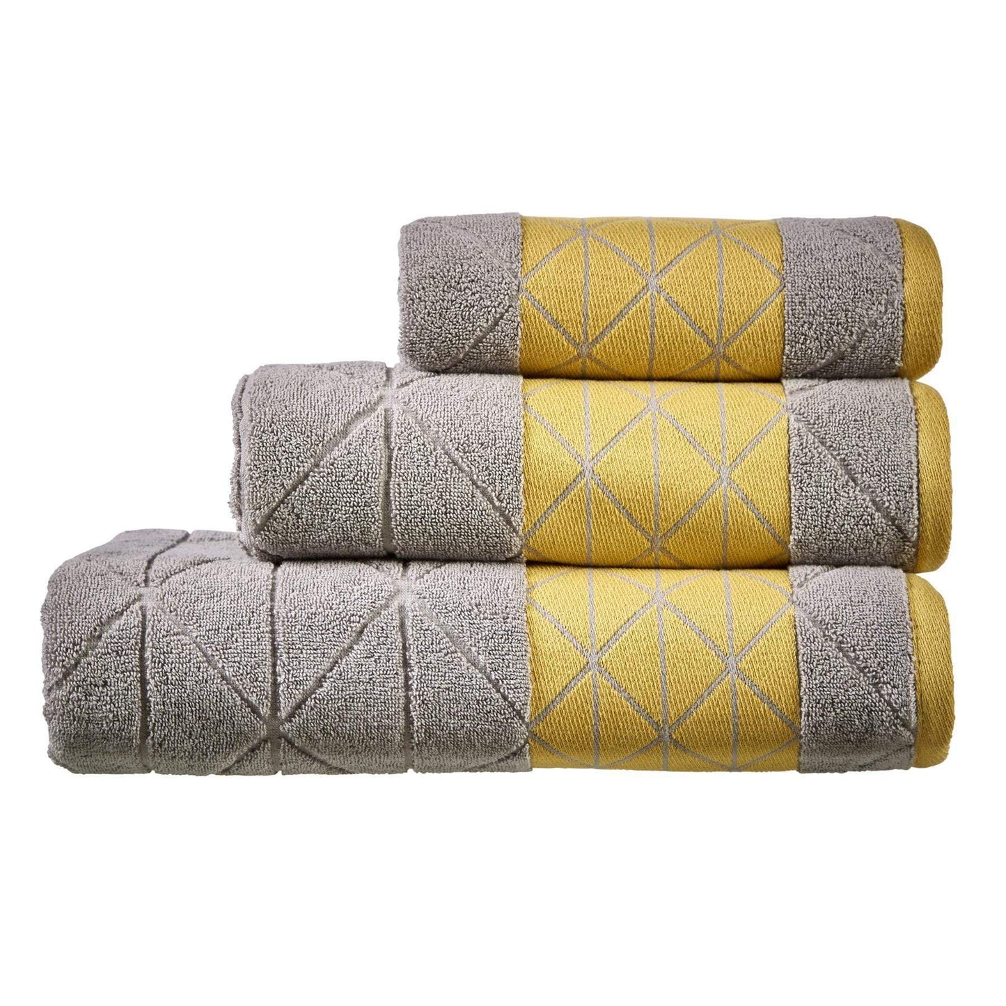 Inca Diamond Jacquard Luxury Soft Absorbent 600GSM Cotton Towels Bath Sheets Hand Towels Bath Towels Durable OEKO-TEX