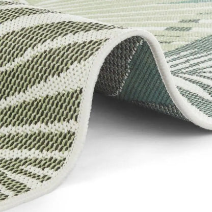 Indoor Outdoor Vai Green Rug – Floral Design