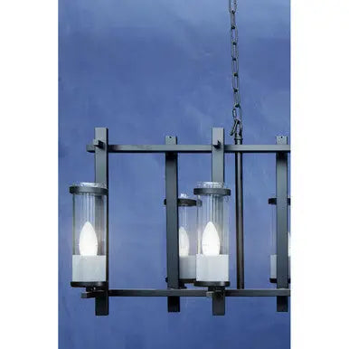 Iron and Glass Wide Pendant Light | Aspen