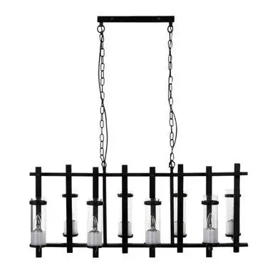 Iron and Glass Wide Pendant Light | Aspen