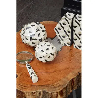 Ivory and Black Set of 2 Bookends | Harlo