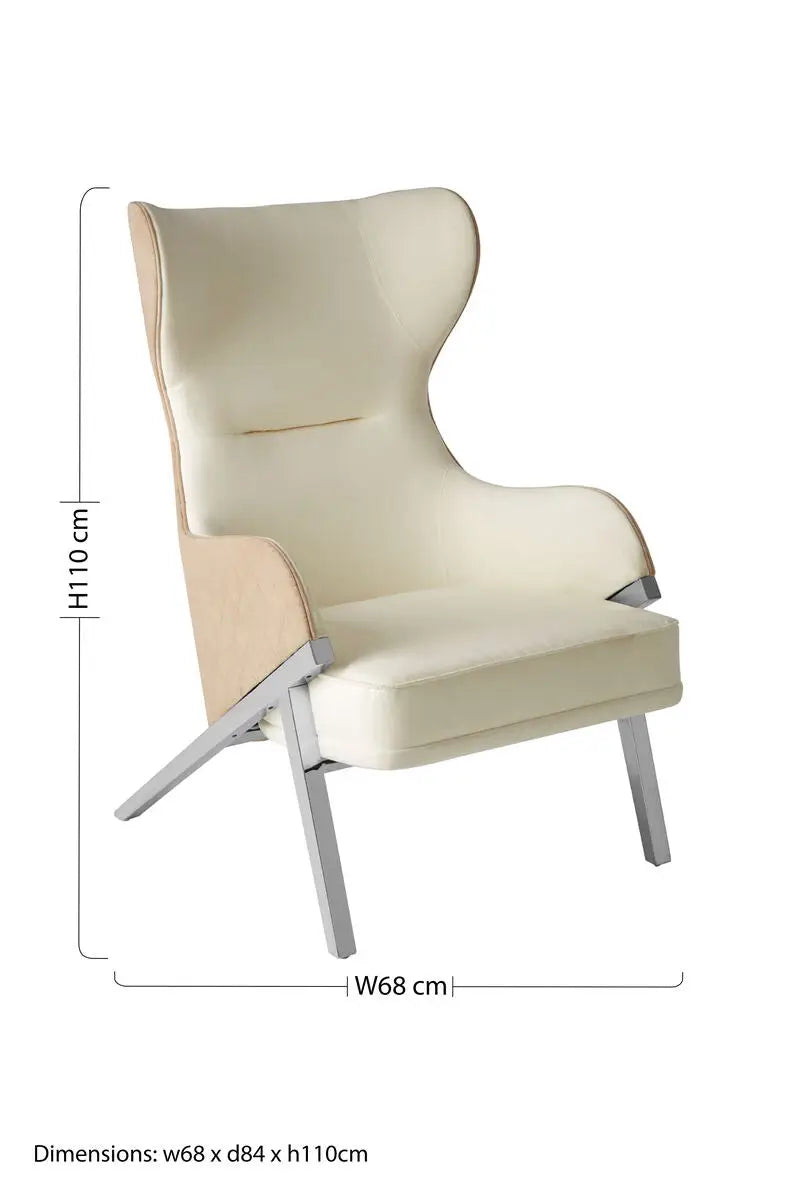 Ivory Wingback Chair | Piermount