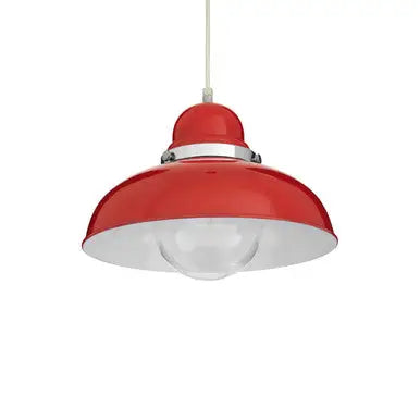Jasper Red Finish Pendant Light With Chrome Detail