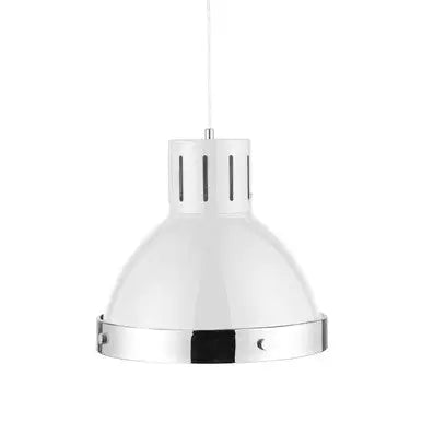 Jasper White and Chrome Pendant Light
