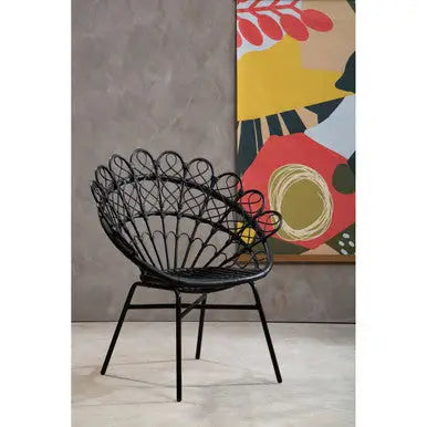 Java Black Rattan Peacock Chair