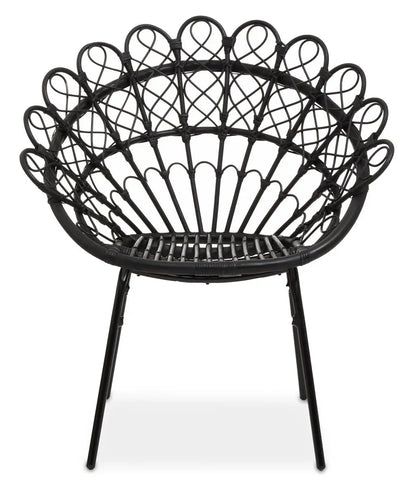 Java Black Rattan Peacock Chair