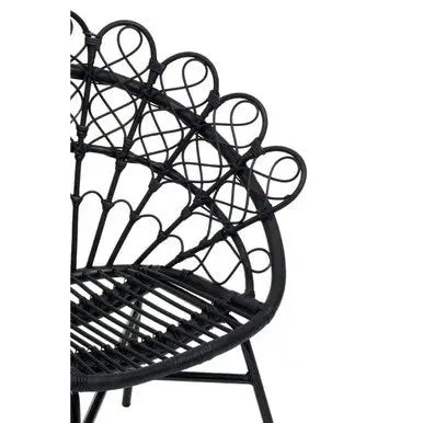 Java Black Rattan Peacock Chair