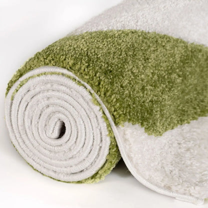 Joli Checkered Green & White Rug