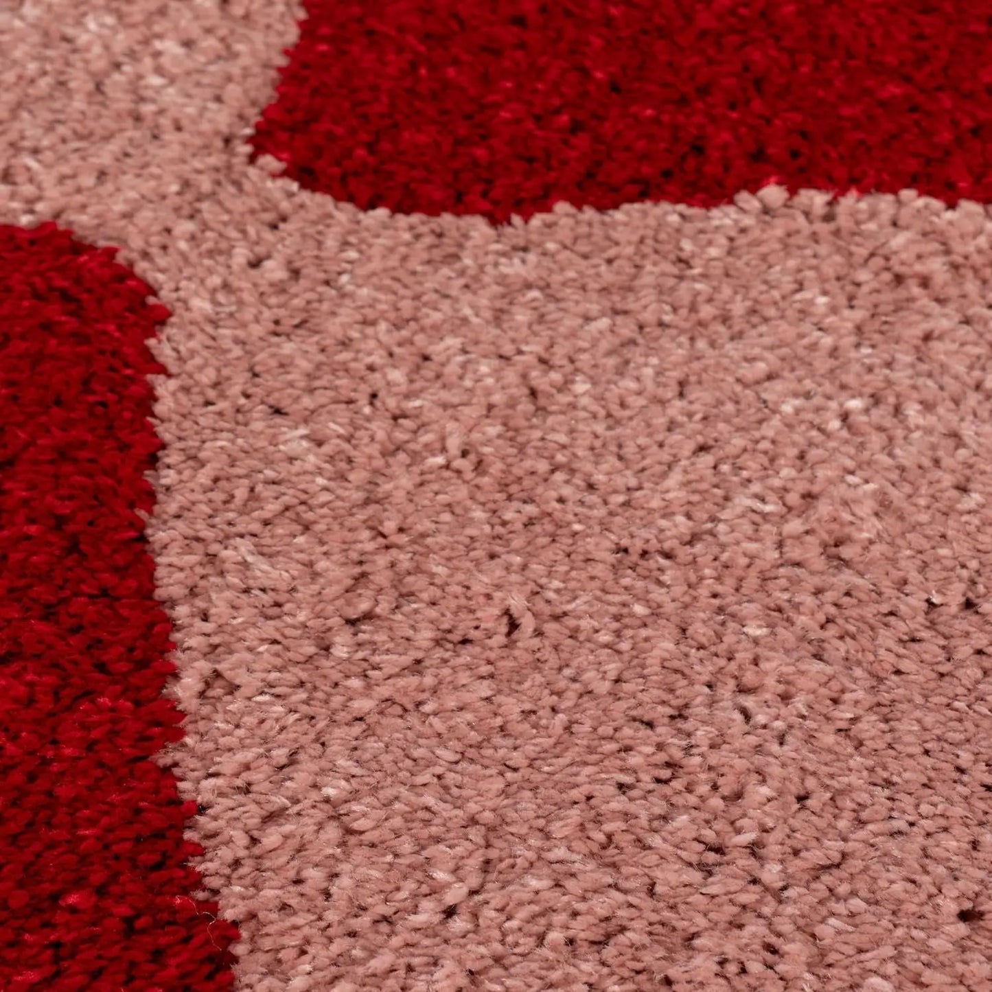 Joli Checkered Red & Pink Rug