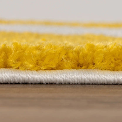 Joli Checkered Yellow & White Rug
