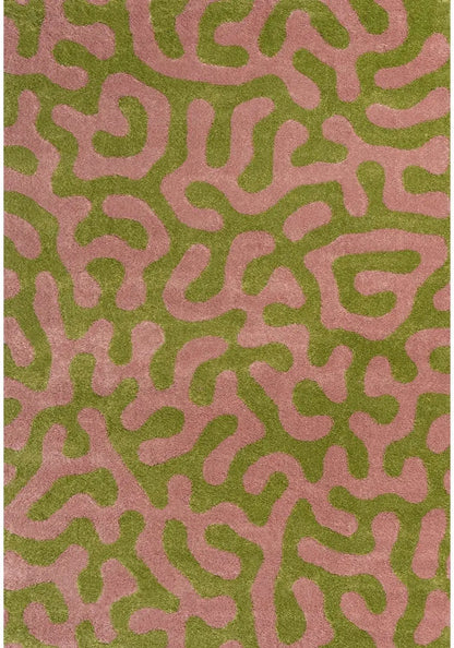 Joli Doodle Green & Pink Rug