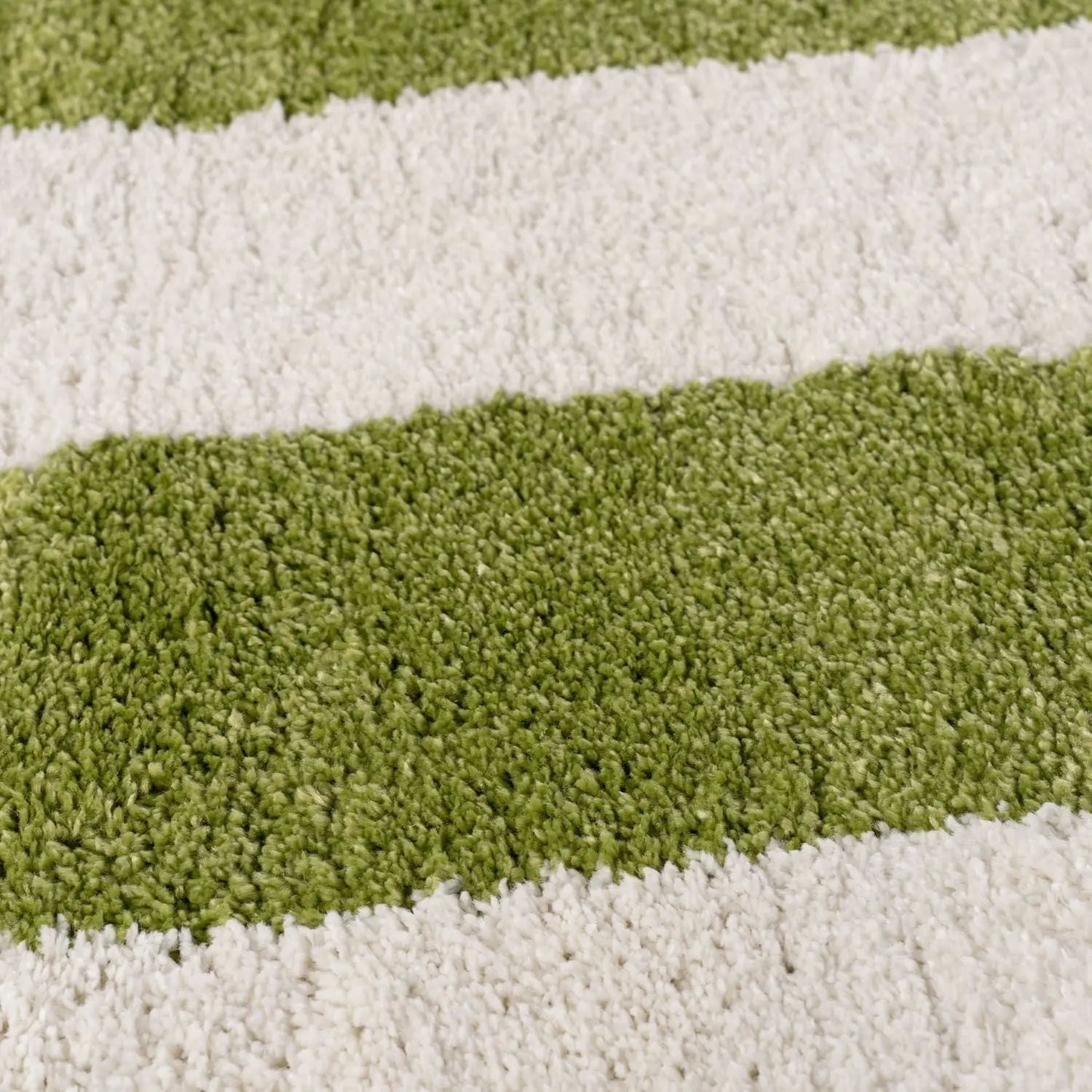 Joli Geometric Green & White Rug