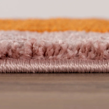 Joli Geometric Orange & Pink Rug