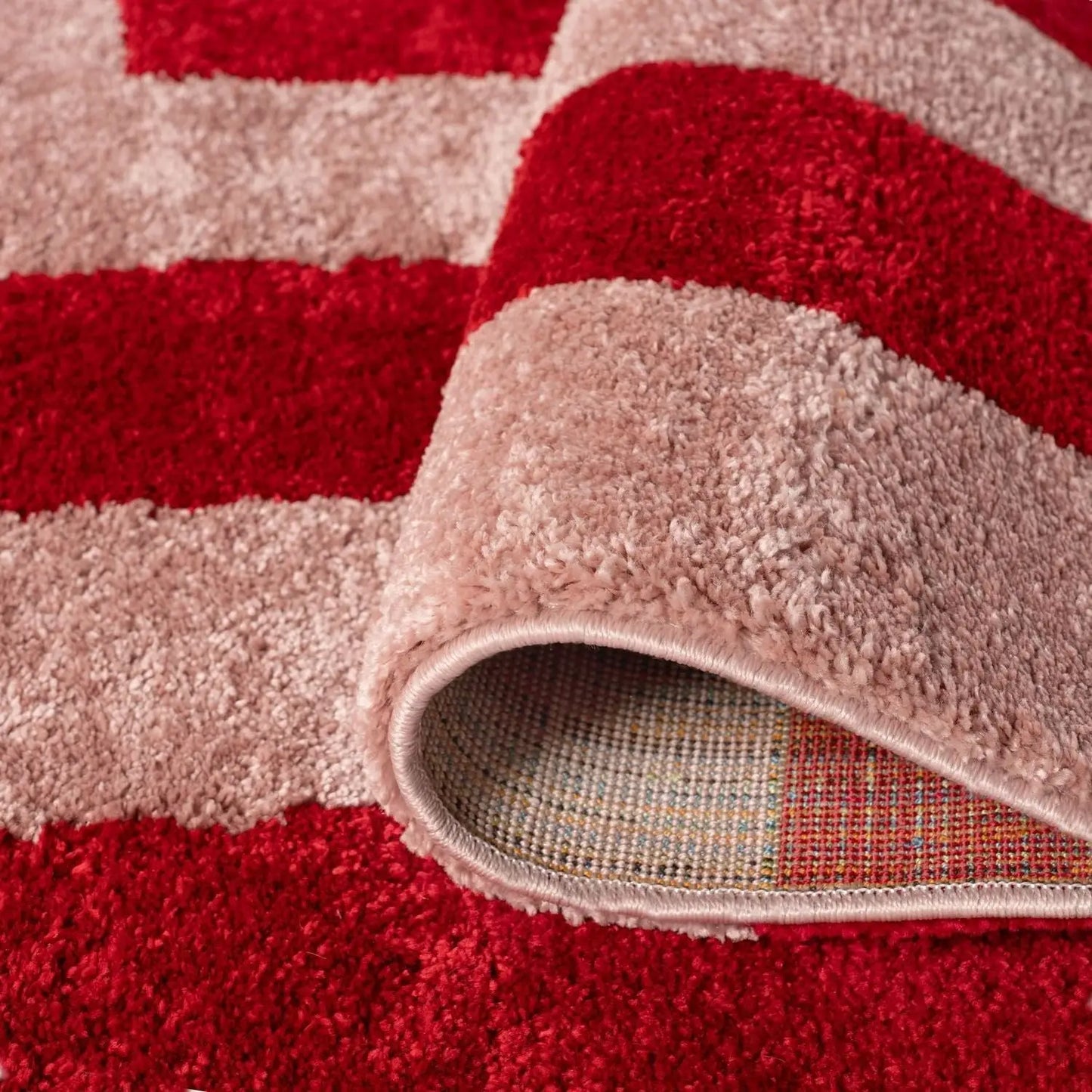 Joli Geometric Red & Pink Rug
