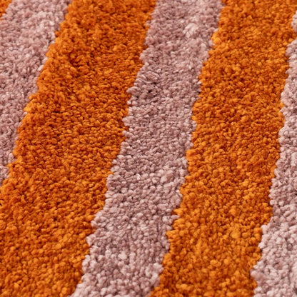 Joli Striped Orange & Pink Rug