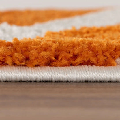 Joli Striped Orange & White Rug