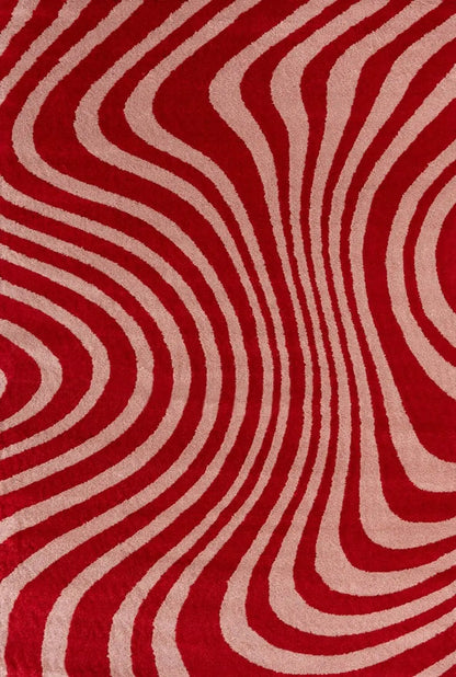 Joli Striped Red & Pink Rug