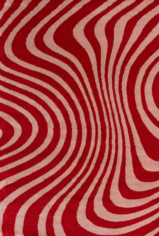 Joli Striped Red & Pink Rug