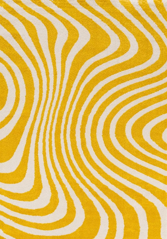 Joli Striped Yellow & White Rug