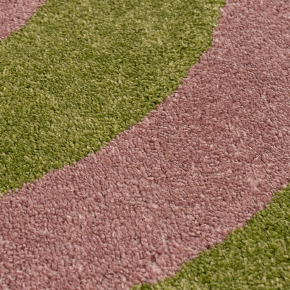 Joli Wave Green & Pink Rug