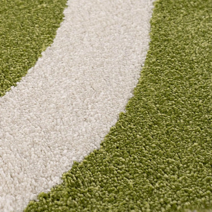 Joli Wave Green & White Rug