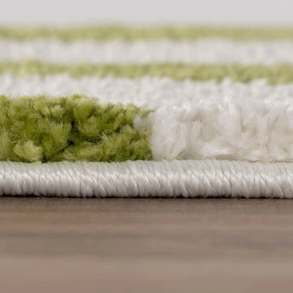 Joli Wave Green & White Rug