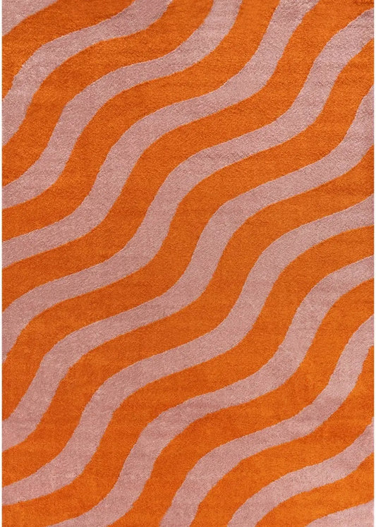 Joli Wave Orange & Pink Rug
