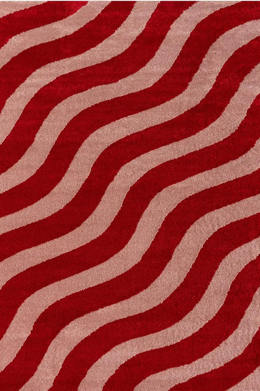 Joli Wave Red & Pink Rug