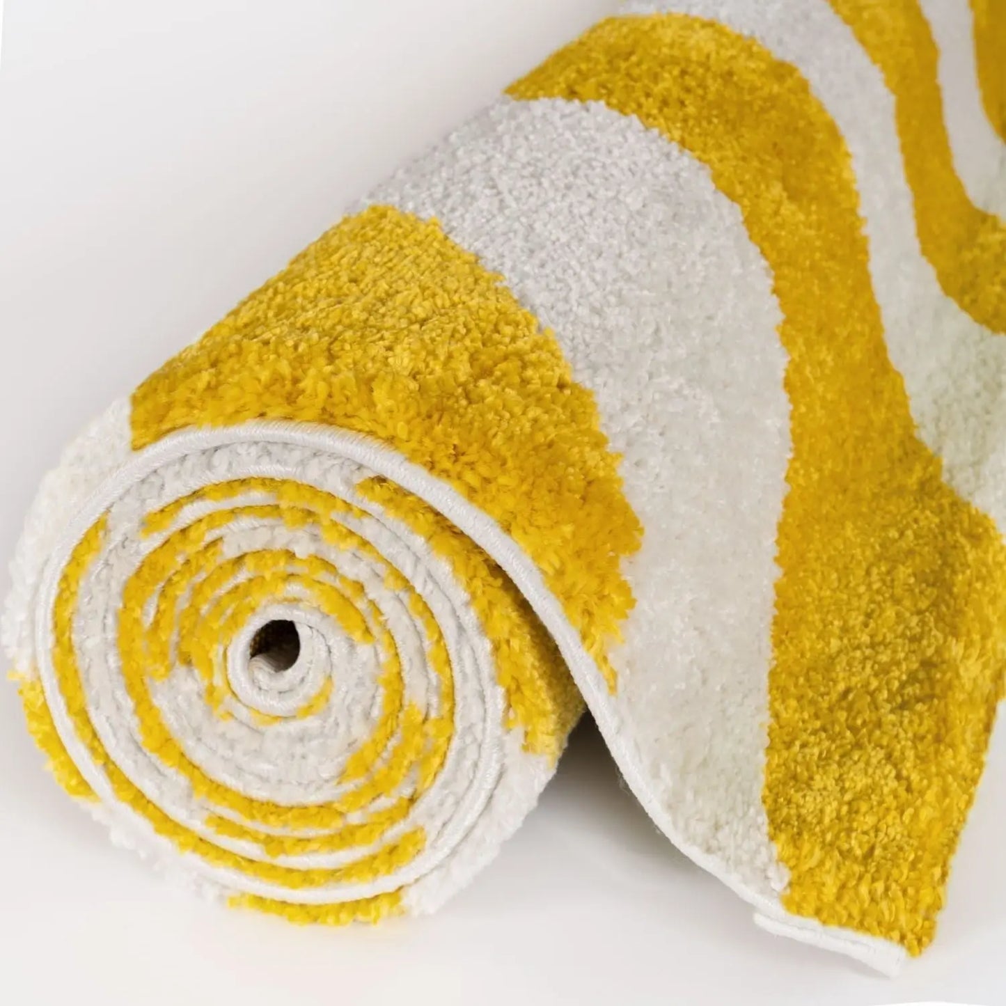 Joli Wave Yellow & White Rug