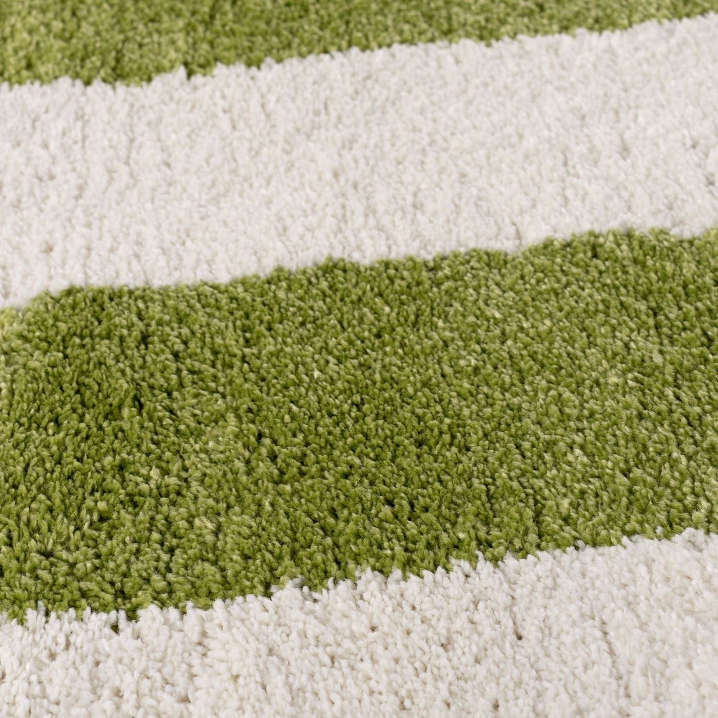 Joli Geometric Green & White Rug