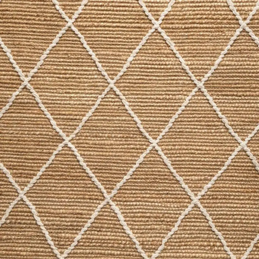 Jute Rug Kunu Natural Handwoven Diamond Design
