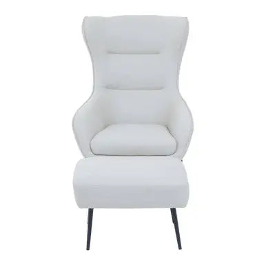 Kaiko Stone Faux Leather Armchair And Footstool