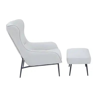 Kaiko Stone Faux Leather Armchair And Footstool