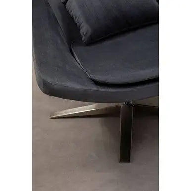 Kalo Grey Velvet Swivel Lounge Chair