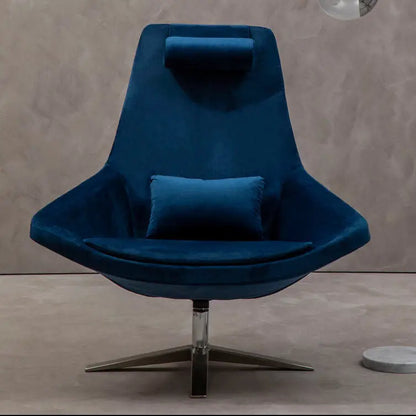 Kalo Navy Velvet Swivel Lounge Chair